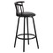 Emma and Oliver Crown Back Metal Barstool with Vinyl Swivel Seat